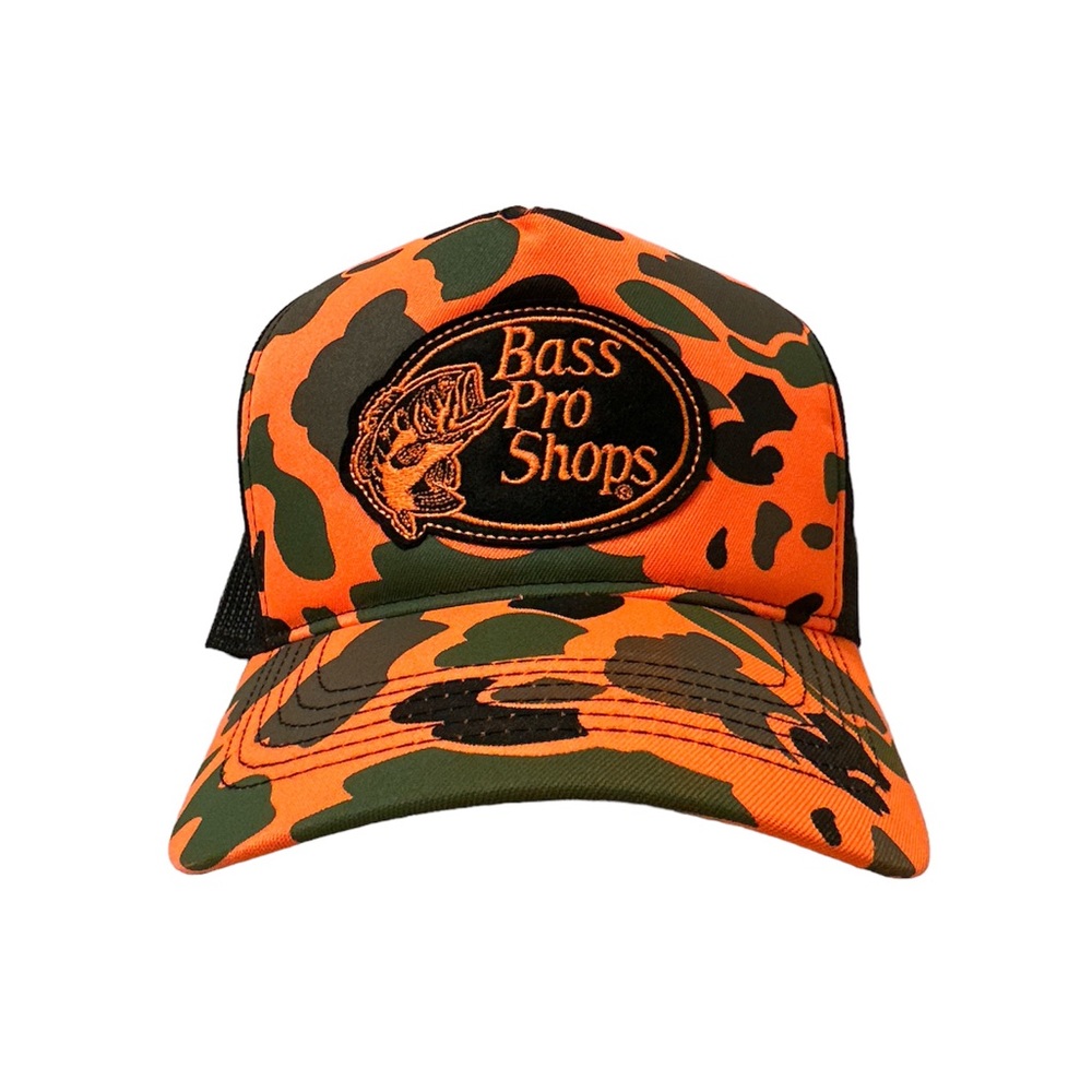 Bass Pro Shops Orange Camo Trucker Hat